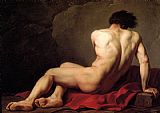 Nude Canvas Paintings - Male Nude known as Patroclus